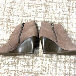 Women's Brown Wedge Ankle Boots